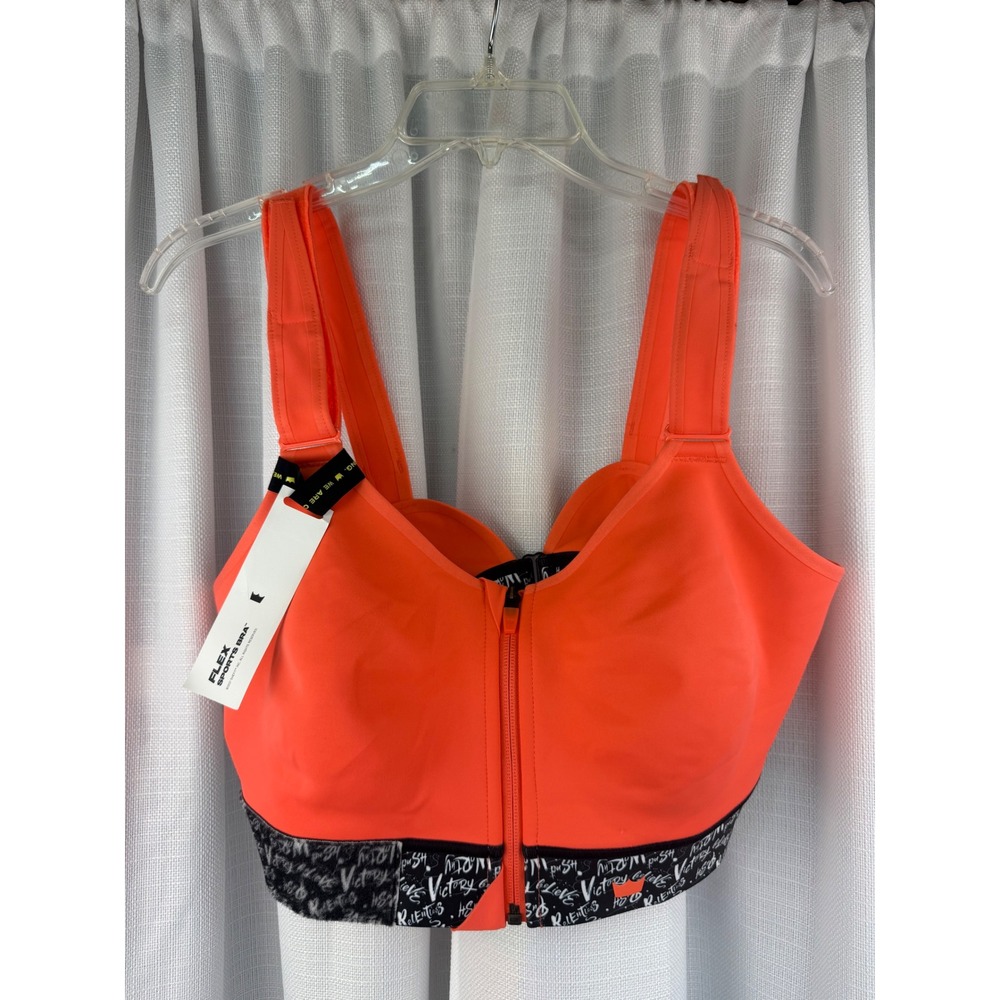 Shefit Flex Sports Bra Neon Orange 3Luxe Bust 44-46" 35.5-43" Rib Cage NWT